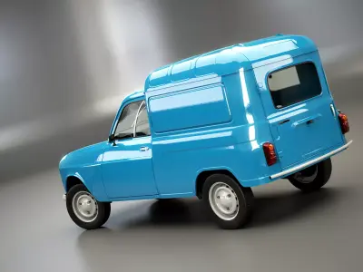Renault 4 Van Low-poly 3D model