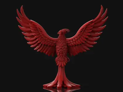 phoenix sculpture 3D print model