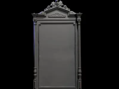 Furniture 048 wooden mirror frame 3D print model
