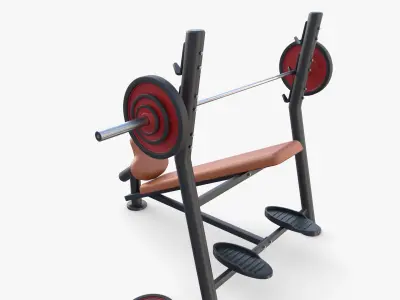 Olympic inclined bench 3D model