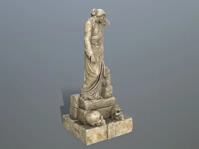 statue 5 aphrodite Low-poly 3D model