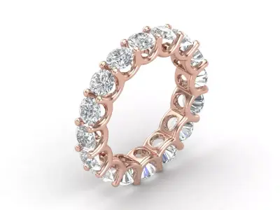 U Shaped Eternity Ring 3 point 8  mm stone size swiss 8 and EU48 3D print model