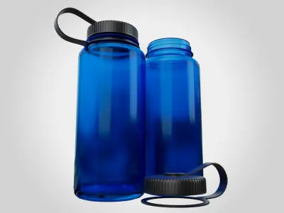 NG Blue Water Bottle Low-poly 3D model