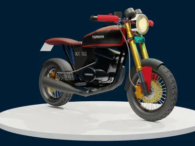 RX 100 BIKE MODIFIED MODEL Low-poly 3D model