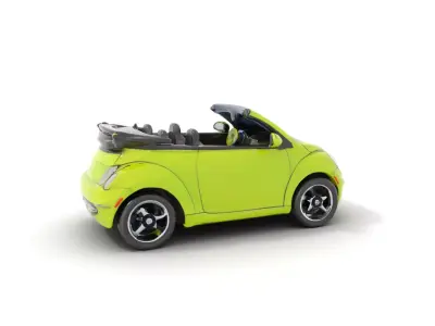 Lime Green Convertible model pack Low-poly 3D model
