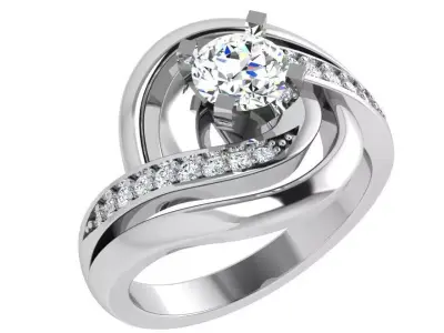 Round Diamond Ring 4384 3D print model