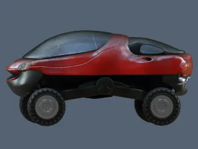 Renault Racoon Concept Car 1992 Free low-poly 3D model
