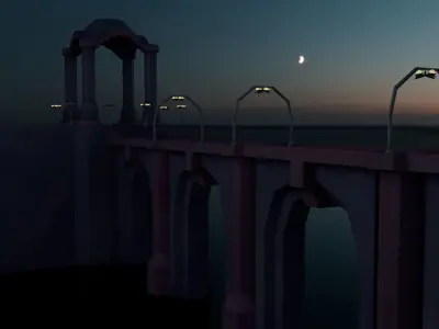 Old Bridge Free low-poly 3D model purchase