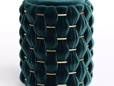 pouf velvet Low-poly 3D model