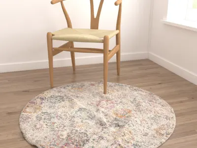 Round Rug Set 145 3D model