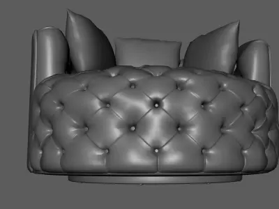 Mid Poly  Sofa 3D model
