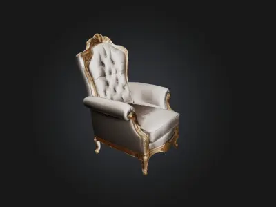 armchair luxury Low-poly 3D model