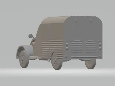 Citroen 2CV Commerciale 1980 3D print model