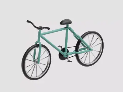Cartoon Bicycle Low-poly 3D model