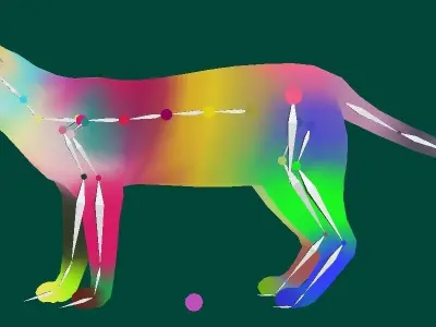 Ginger Cat Low-poly 3D model