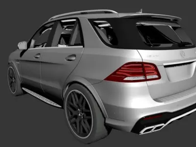 Mercedes-Benz GLE63S AMG 2017 Low-poly 3D model