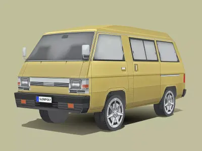 Mitsubishi Delica Wagon 1982 Low-poly 3D model