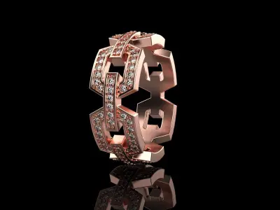 wedding ring model 646 3D print model