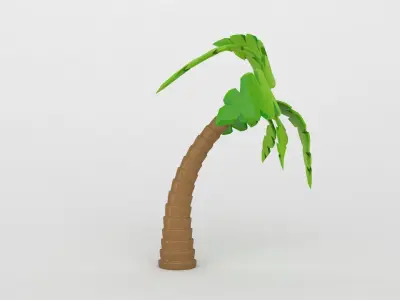 Palms two palm trees 3D model