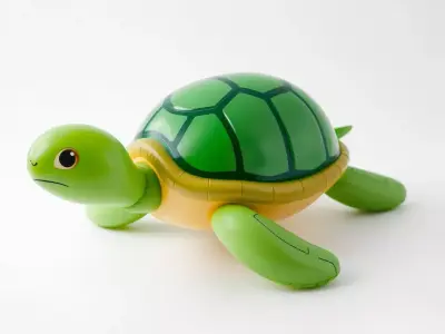 Inflatable Green Turtle model pack Low-poly 3D model