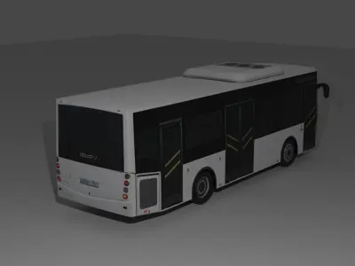 Isuzu Citibus Low Poly Model  Low-poly 3D model