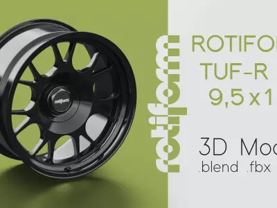 Rotiform TUF-R Option 3 Rim 3D Model 3D model
