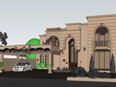 Classic Style House Detailed Model With Each And Everything 3D model