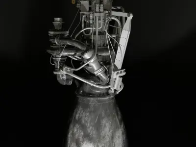 SpaceX Raptor Rocket Engine 3D model