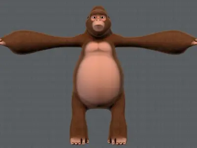 King Kong V01 Low-poly 3D model