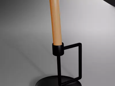 Minimalist Candlestick 3D Model   Low-poly 3D model