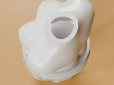 Chubby Female Body Vase for Flower - 3Dprint plant pot  3D print model