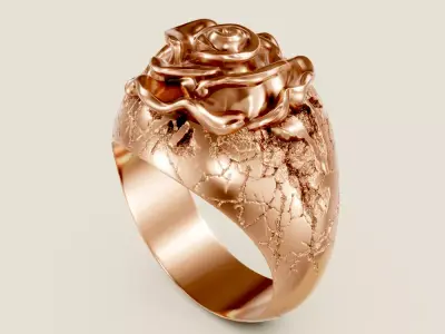 Flower Ring Luxury 3D print model