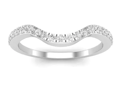 AV 558 Diamond Anniversary Ring Wedding Guard Band 3D print model