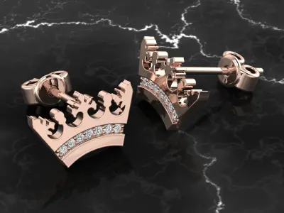 Jewelry Earring 3D print model 8