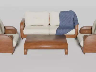 Struct3D - Sofa Set 3D Model  High Quality Free 3D model