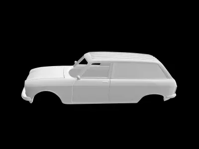 Peugeot 204 Fourgonette 3D print model