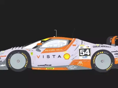 Realistic WEC Car 3D Model - High-Quality  Car for Animation Low-poly 3D model