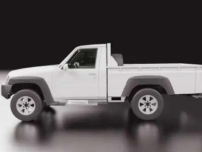 2016 Nissan Patrol Pickup Low-poly 3D model