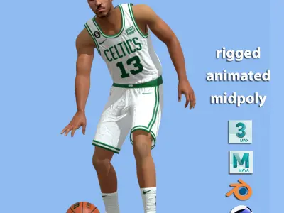 3D rigged Malcolm Brogdon Boston Celtics NBA 3D model