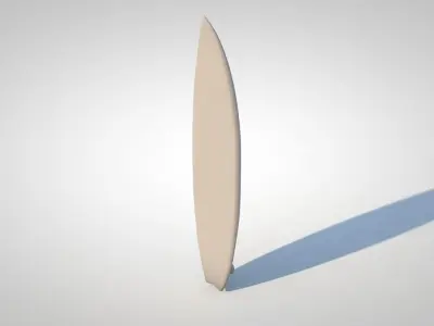 Surfboard wooden 3D model