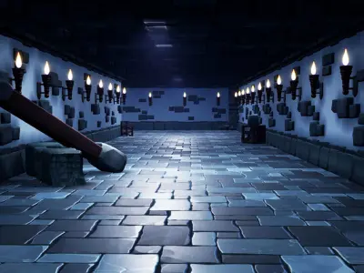 Stylized Modular Dungeon for UE4 3D model