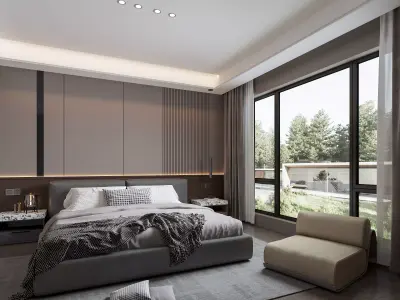 Modern Bedroom 3D Model 3D model