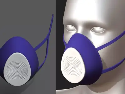 Gas mask respirator military combat protection  Low-poly 3D model purchase