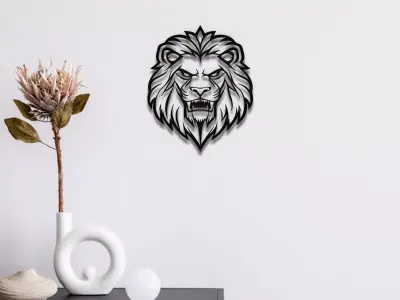 Lion Wall Art 3D print model purchase