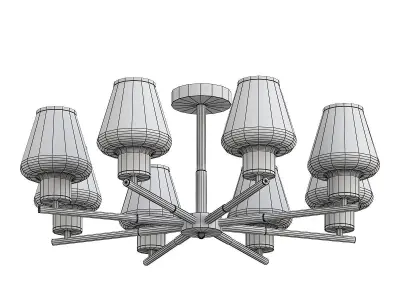 goreyn light chandelier - gold 3D model