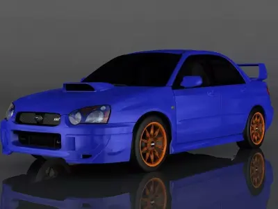 Subaru Impreza WRX STI 2004  Low-poly 3D model