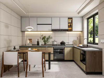 Kitchen Modern interior  0050 3D model