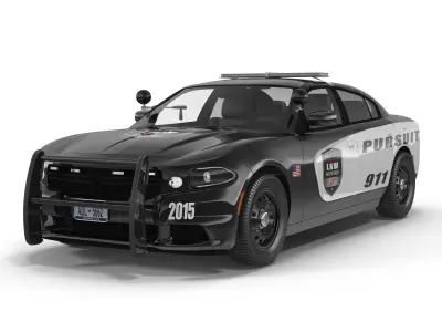 Generic Police Car 3D model