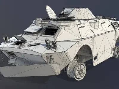 Soviet Military Vehicles Wrecked 3D Model Collection