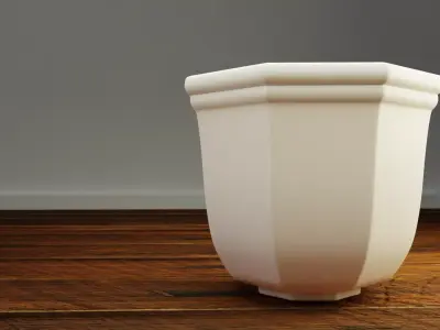 Decorative Porcelain Vase Low-poly 3D model